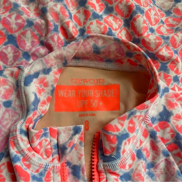 Crew Cuts Girls' Zip-Up Rash Guard One-Piece Swimsuit Size 8 - Picture 4 of 4